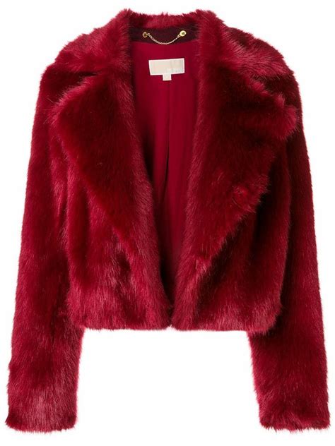 cropped michael kors rabbit fur jacket|Faux Fur Cropped Jacket .